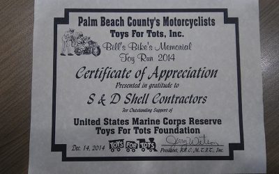 S&D Toys For Tots Sponsorship 2014